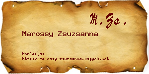 Marossy Zsuzsanna névjegykártya
